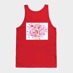 Wedding Peach Hearts Warrior of Love Tank Top